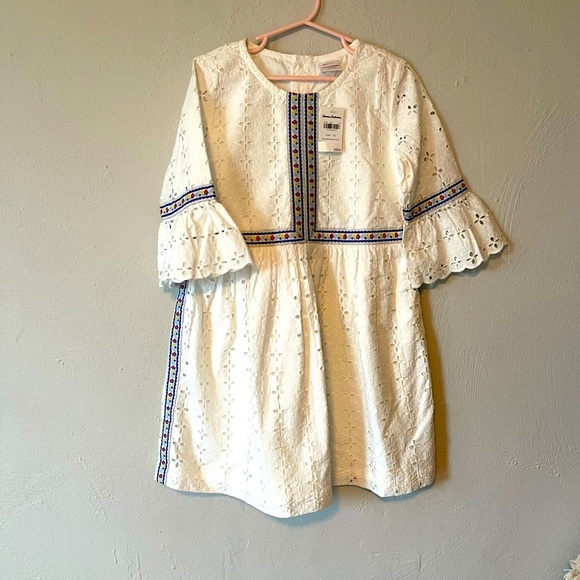 HANNA ANDERSSON AIRY EYELET EMBROIDERED DRESS - Picture 1 of 5